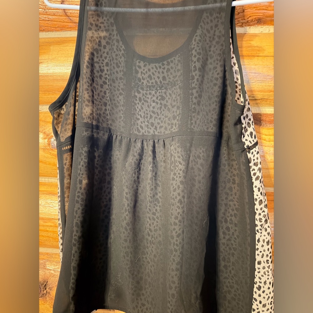 Chloe K Black and Cream Spotted Tank Top - Picture 7 of 9